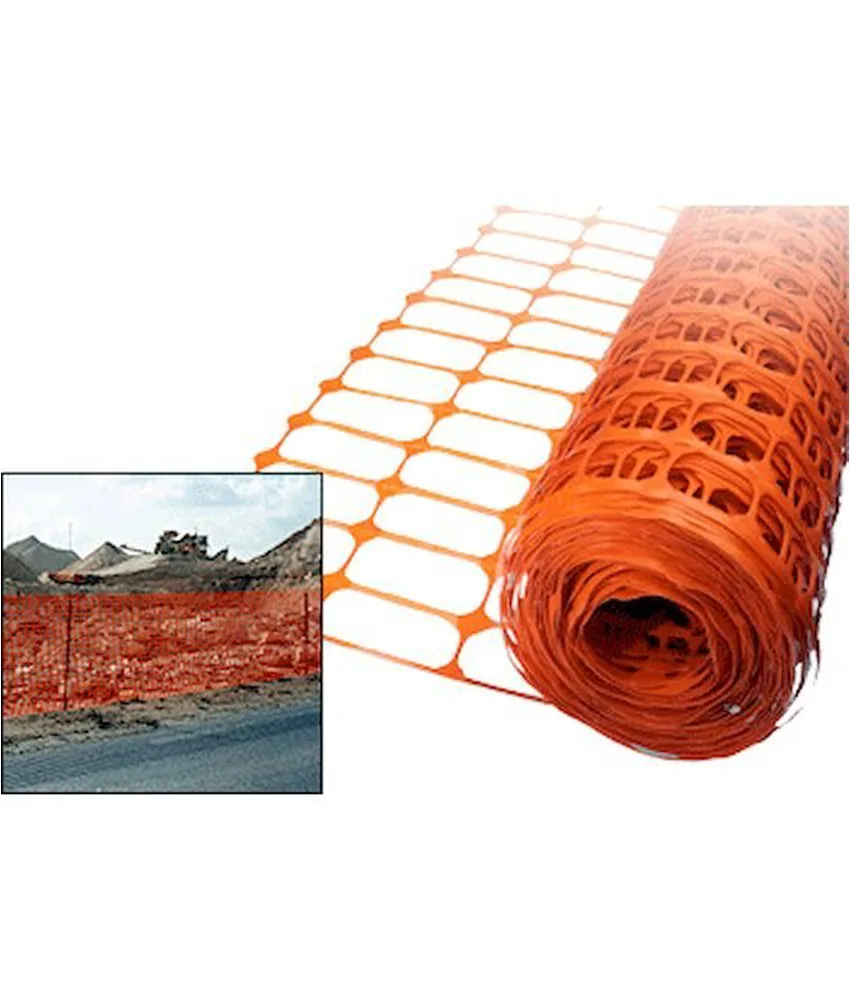 Rete di recinzione in plastica arancione, Robusta e resistente - per delimitazione cantieri edili e stradali