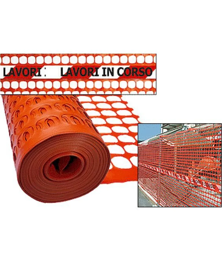 Rete di recinzione in plastica arancione, Robusta e resistente - per delimitazione cantieri edili e stradali