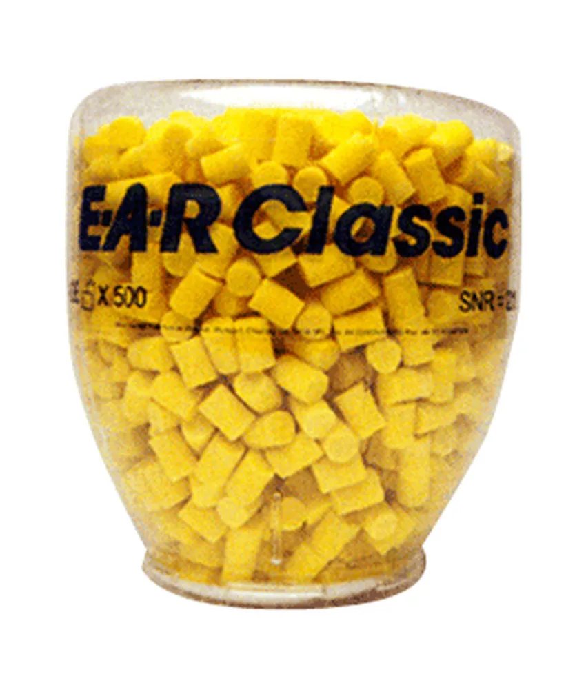 Ricarica per distributore tappi auricolari 3M One touch Ear Classic, 500 paia di tappi auricolari Ear Classic inclusi - compatibile con base One Touch