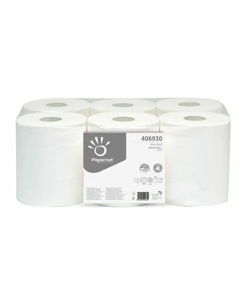 6 rotoli di carta assorbente lunghezza mt. 100., Idonei per il loro dispenser a muro
