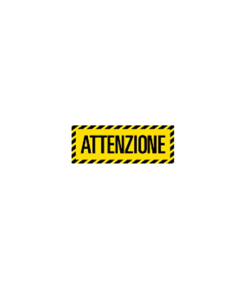 Scritta adesiva Attenzione per pavimento, Per interni - PVC 95 micron - pellicola antiscivolo
