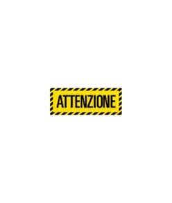 Scritta adesiva Attenzione per pavimento