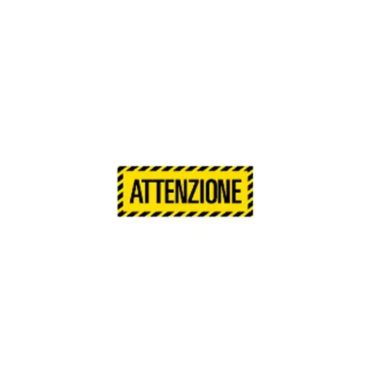 Scritta adesiva Attenzione per pavimento