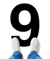 Segnaletica adesiva da pavimento con lettere e numeri