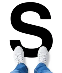 Segnaletica adesiva da pavimento con lettere e numeri