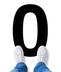 Segnaletica adesiva da pavimento con lettere e numeri