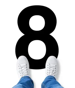 Segnaletica adesiva da pavimento con lettere e numeri