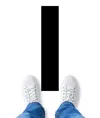 Segnaletica adesiva da pavimento con lettere e numeri