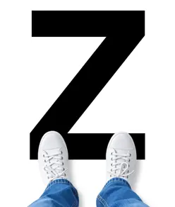Segnaletica adesiva da pavimento con lettere e numeri