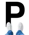 Segnaletica adesiva da pavimento con lettere e numeri