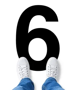 Segnaletica adesiva da pavimento con lettere e numeri