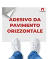 Segnaletica adesiva da pavimento personalizzata formato orizzontale