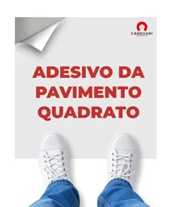 Segnaletica adesiva da pavimento personalizzata formato quadrato