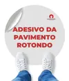 Segnaletica adesiva da pavimento personalizzata formato rotondo