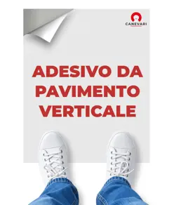 Segnaletica adesiva da pavimento personalizzata formato verticale