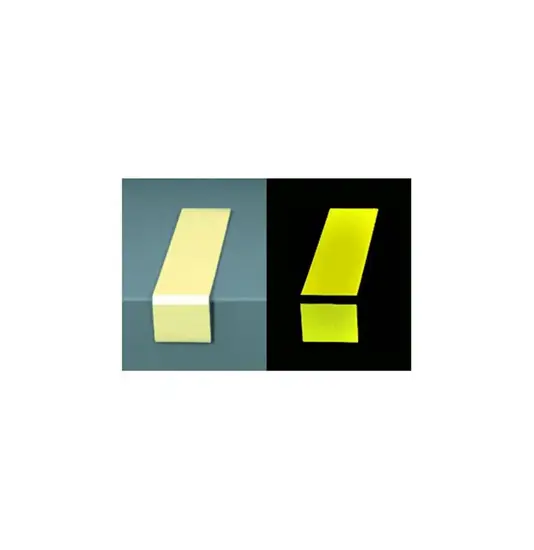 Striscia angolare luminescente per scale e gradini
