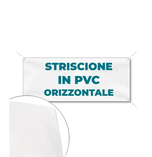 Striscione in PVC formato orizzontale