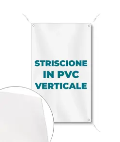 Striscione in PVC formato verticale