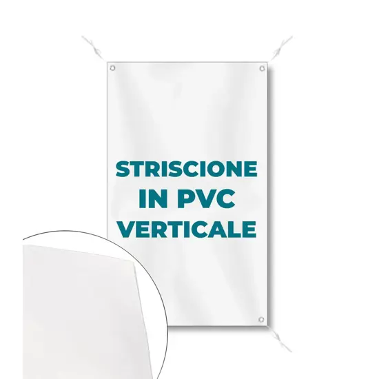 Striscione in PVC formato verticale