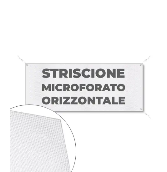 Striscione microforato in formato orizzontale