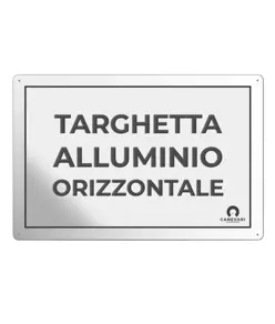 Targhetta segnaletica per macchinari formato orizzontale
