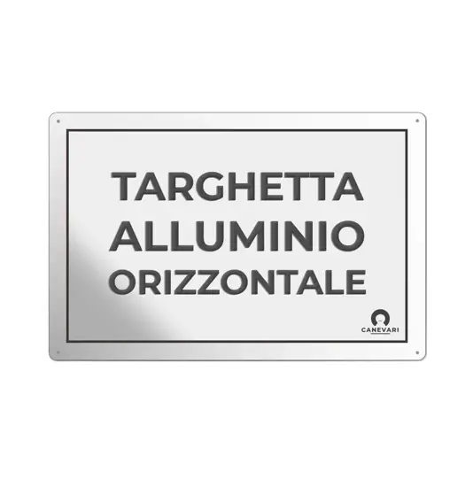 Targhetta segnaletica per macchinari formato orizzontale