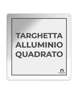 Targhetta segnaletica per macchinari formato quadrato