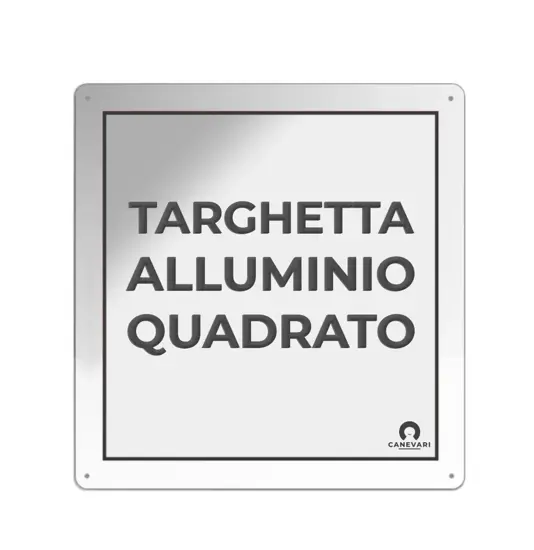 Targhetta segnaletica per macchinari formato quadrato
