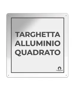 Targhetta segnaletica per macchinari formato quadrato
