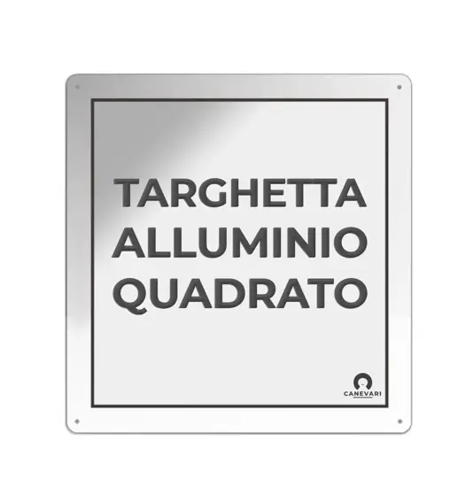 Targhetta segnaletica per macchinari formato quadrato