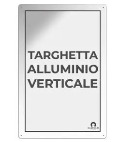 Targhetta segnaletica per macchinari formato verticale
