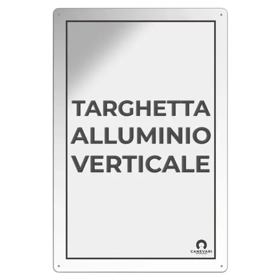 Targhetta segnaletica per macchinari formato verticale