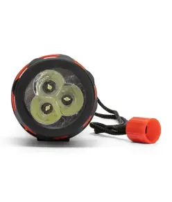Torcia a led interamente in gomma con cinturino da 12 lumen