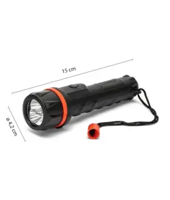 Torcia a led interamente in gomma con cinturino da 12 lumen