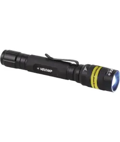 Torcia in alluminio a led con zoom resistente e leggera da 140 lumen