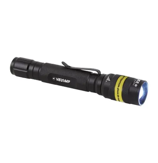 Torcia in alluminio a led con zoom resistente e leggera da 140 lumen