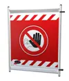 Transenna singola con telo in PVC stampato