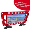 Transenna stradale pubblicitaria, in policarbonato robusto alleggerito  ZT80150