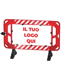 Transenna stradale pubblicitaria, in policarbonato robusto alleggerito  ZT80150