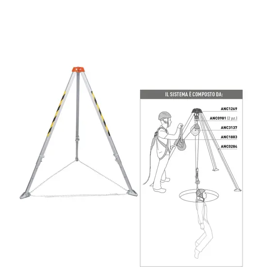 Treppiede in alluminio con gambe telescopiche