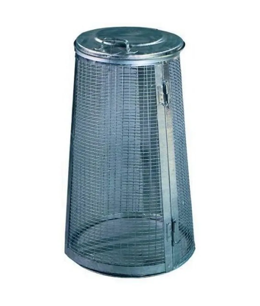 Trespolo grande per contenitore rifiuti, Coperchio e reggisacco in metallo - Diametro 50 cm