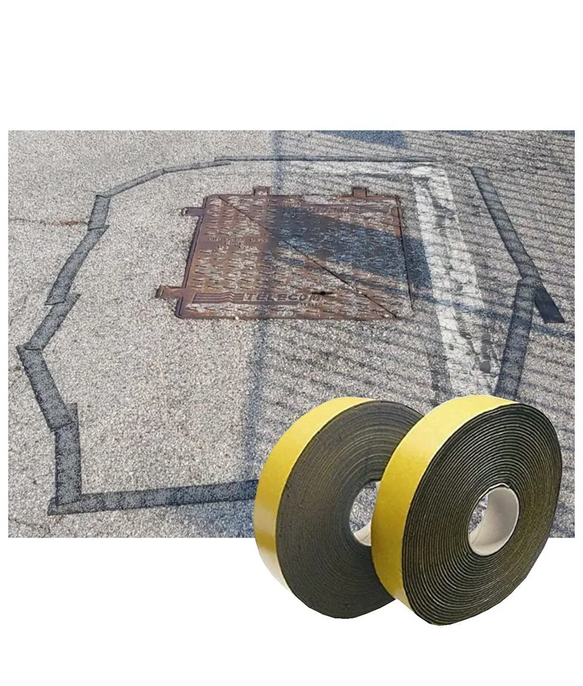 Nastro bituminoso stradale adesivo Black Strip, per riparazione di fessure fino a 2 cm - ideale per giunti e raccordi