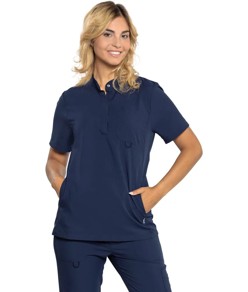Casacca da lavoro da donna Siggi Lesly, pieghe a soffietto sulla schiena - asola elastica multifunzione