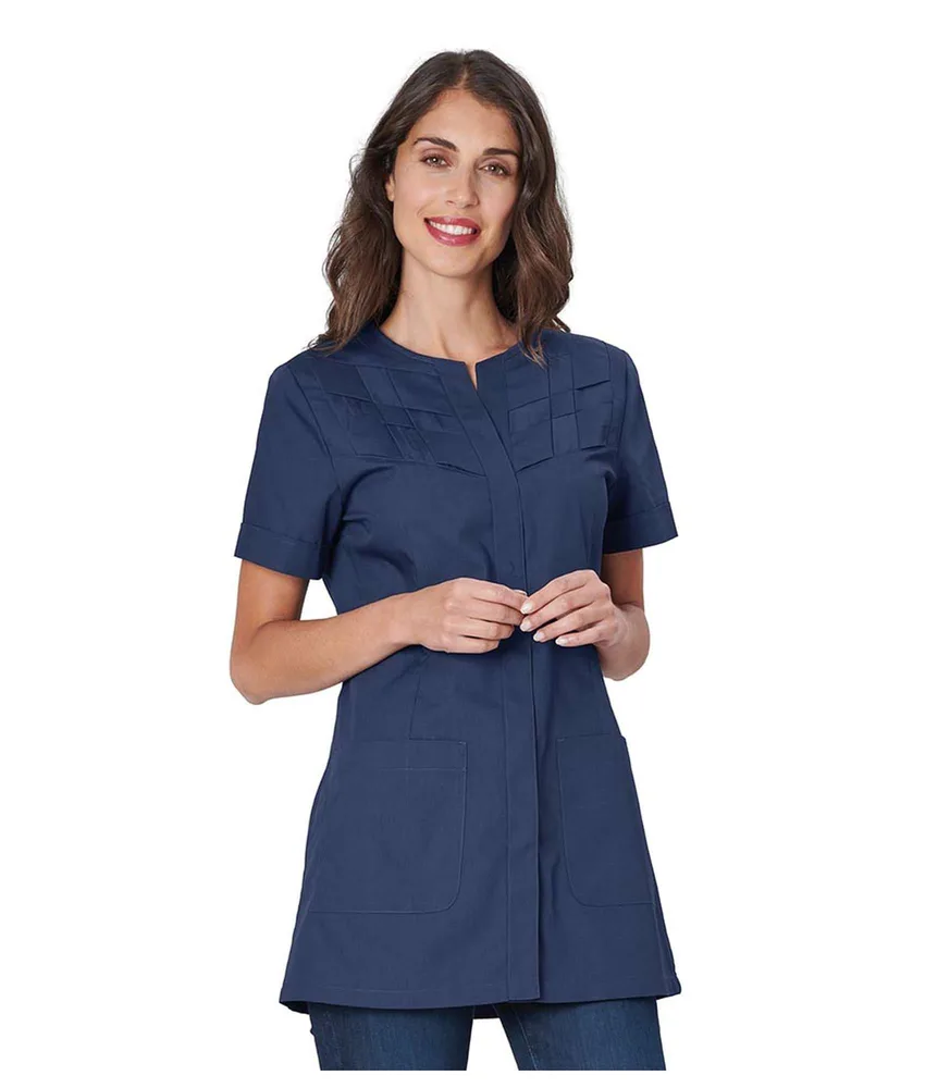 Casacca da lavoro donna Siggi Matilde, poliestere e cotone - scollo sagomato