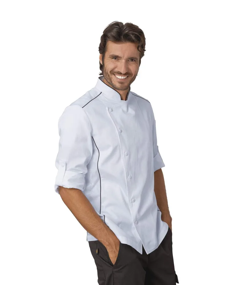 Giacca chef Siggi Alex, 100% cotone drill sanfor - taschino su manica sinistra