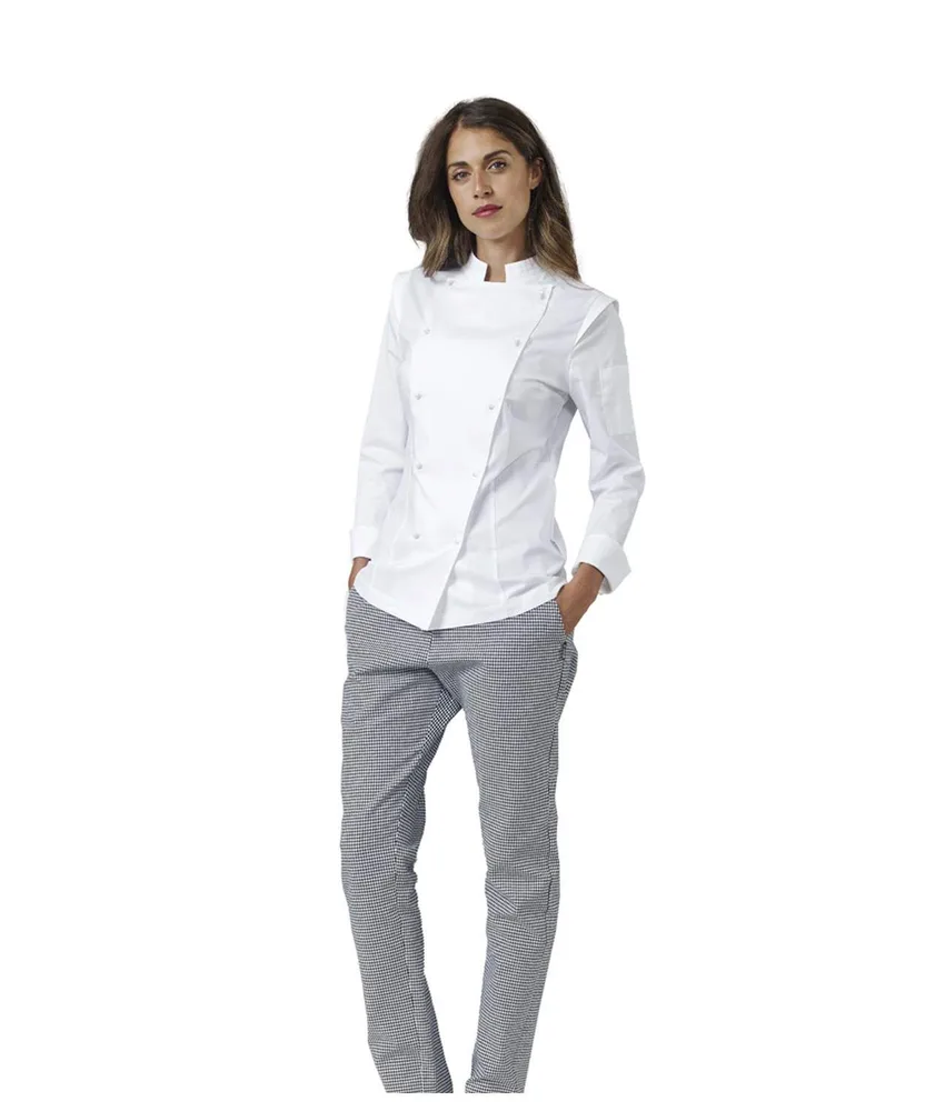 Giacca cuoco Siggi Dalila, maniche con risvolto - taschino sinistro - easyfit