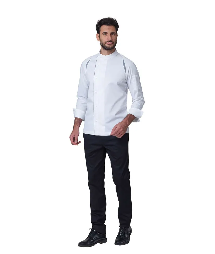 Giacca cuoco Siggi Marlon, inserti in tessuto traspirante - manica raglan - taschino su manica sinistra
