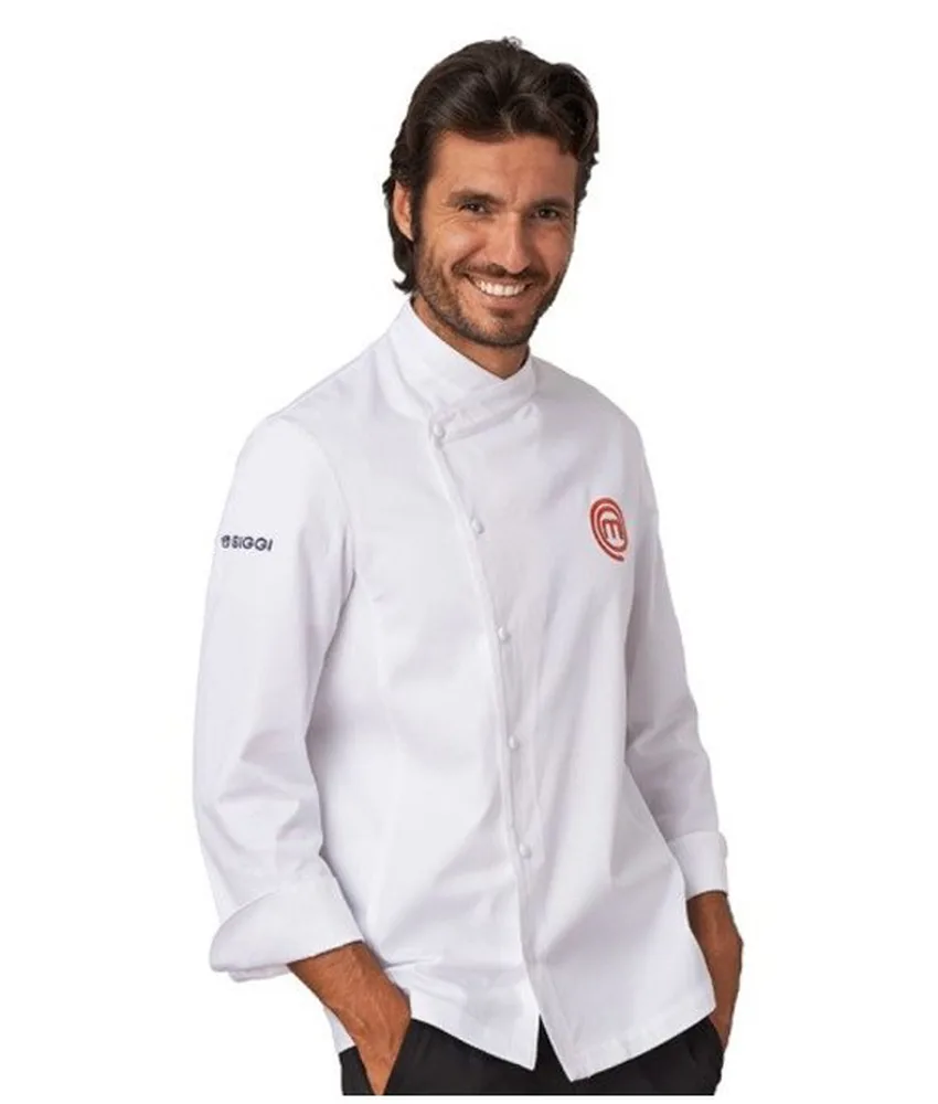 Giacca cuoco Siggi, 100% raso di cotone - colore bianco