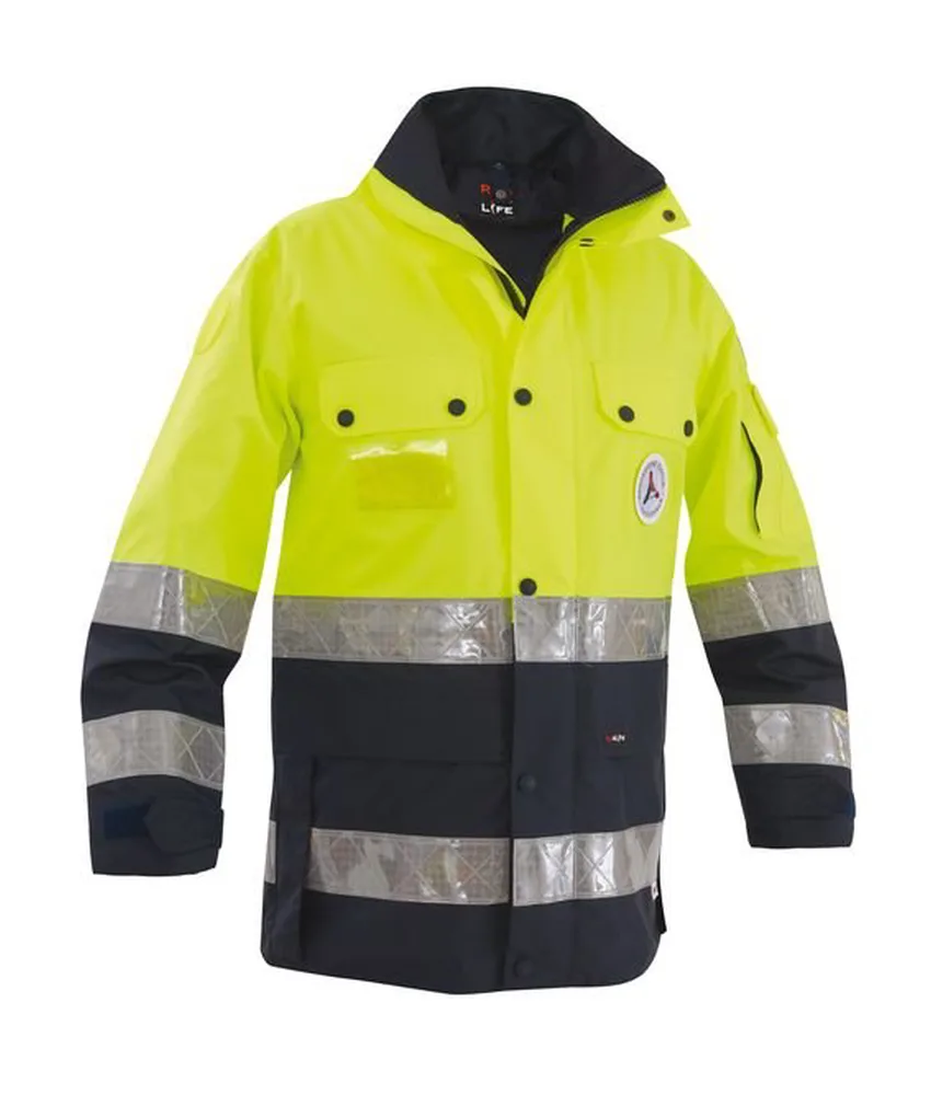 Parka protezione civile Siggi, alta visibilità - multitasche - impermeabile - antivento