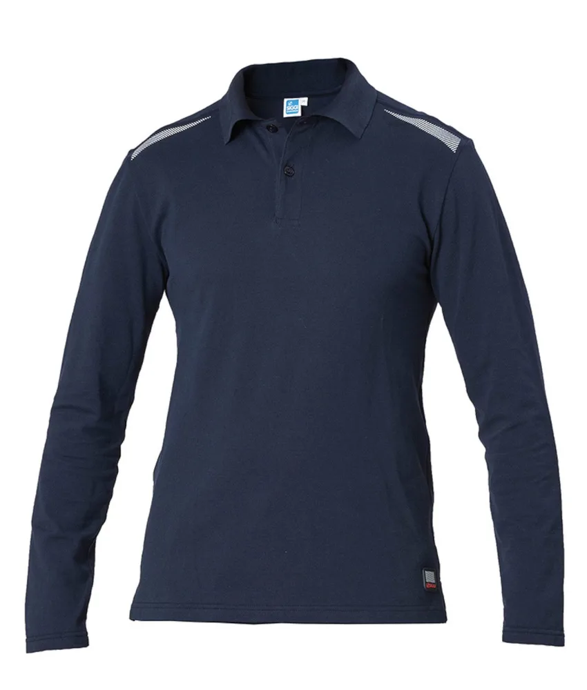 Polo da lavoro Siggi Task 2, maniche lunghe - morbido cotone piquet